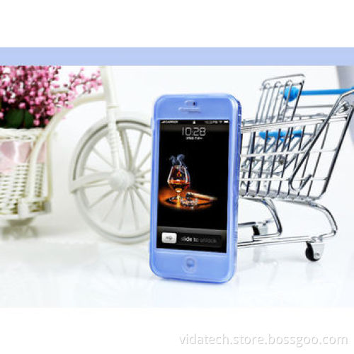 Ultra-clear wallet flip TPU silicone gel case cover for iPhone 5/5s, manufacturer